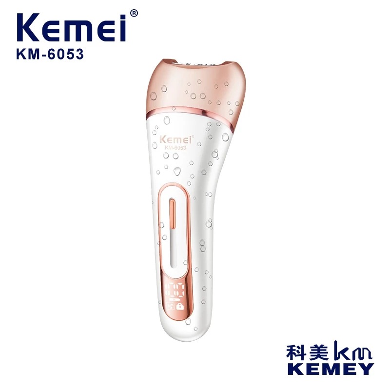 Kemei Depilador 6053 Feminino Elétrico, Barbeador Feminino, Perna Corpo Depilação Depilador KM 6053 - Imagem 3