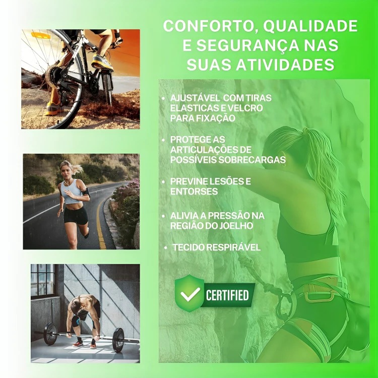 Kit Joelheira De Compressão Tensor Alívio De Dor No Joelho Joelheira Compressão Ortopédica Joelheira Esportiva - Imagem 4