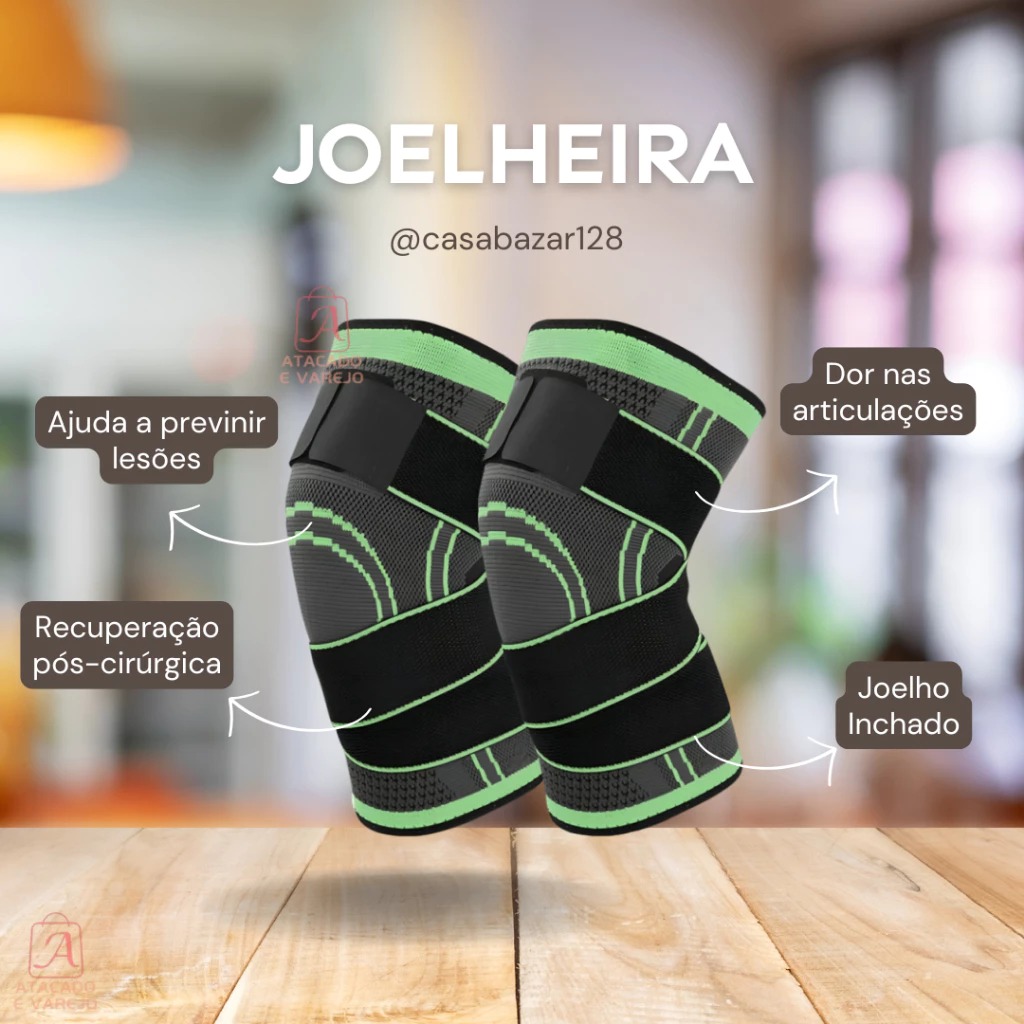 Kit Joelheira De Compressão Tensor Alívio De Dor No Joelho Joelheira Compressão Ortopédica Joelheira Esportiva - Imagem 9