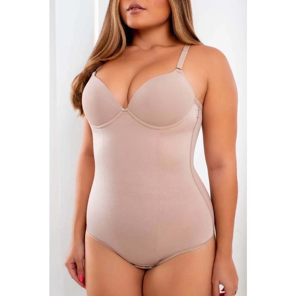 Modelador Body Cinta com Bojo Redutora Compressão Cetinete Reforçado Cinta Modeladora - Imagem 3