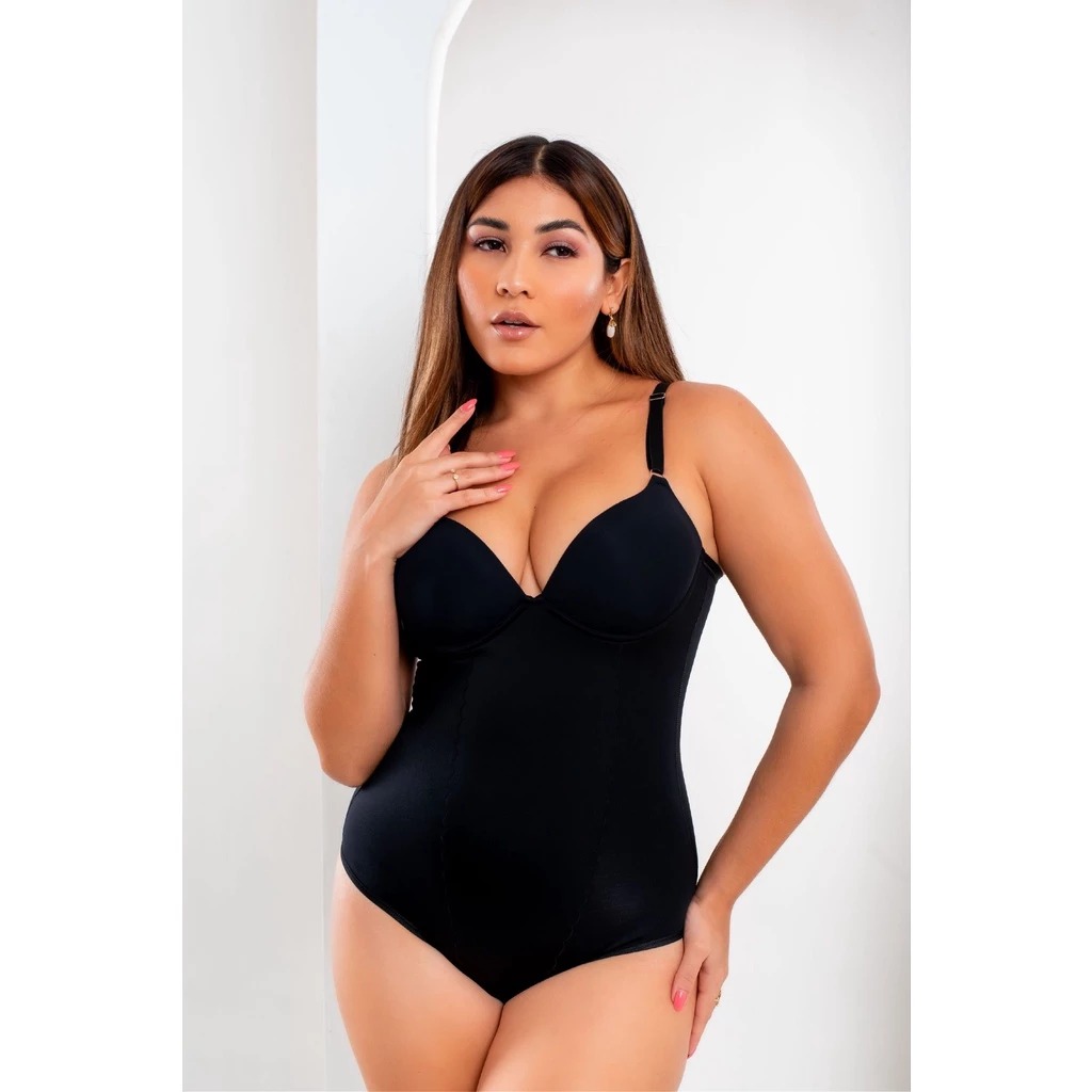 Modelador Body Cinta com Bojo Redutora Compressão Cetinete Reforçado Cinta Modeladora - Imagem 4