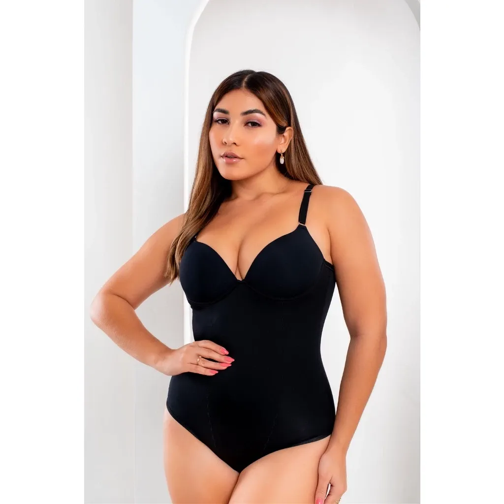 Modelador Body Cinta com Bojo Redutora Compressão Cetinete Reforçado Cinta Modeladora - Imagem 5