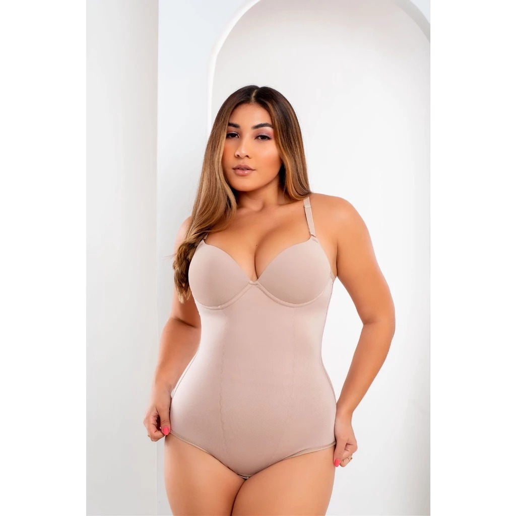 Modelador Body Cinta com Bojo Redutora Compressão Cetinete Reforçado Cinta Modeladora - Imagem 9