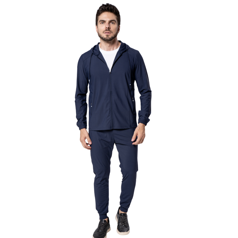 Conjunto Masculino Fitness Academia – Casaco com Capuz e Calça Jogger Slim Fit - Imagem 2