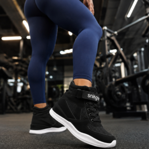 Tênis Bota Feminina Academia Confortável Botinha Casual Nobuck Ultra Leve Platafoma Interna
