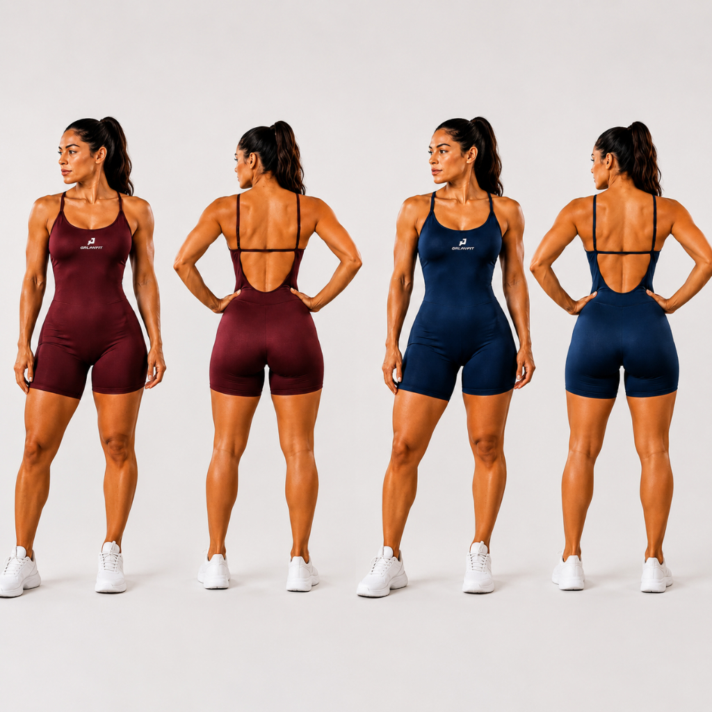 Macaquinho Feminino Fitness Alça Fina – Short Modelador, Confortável para Academia e Treino - Imagem 4