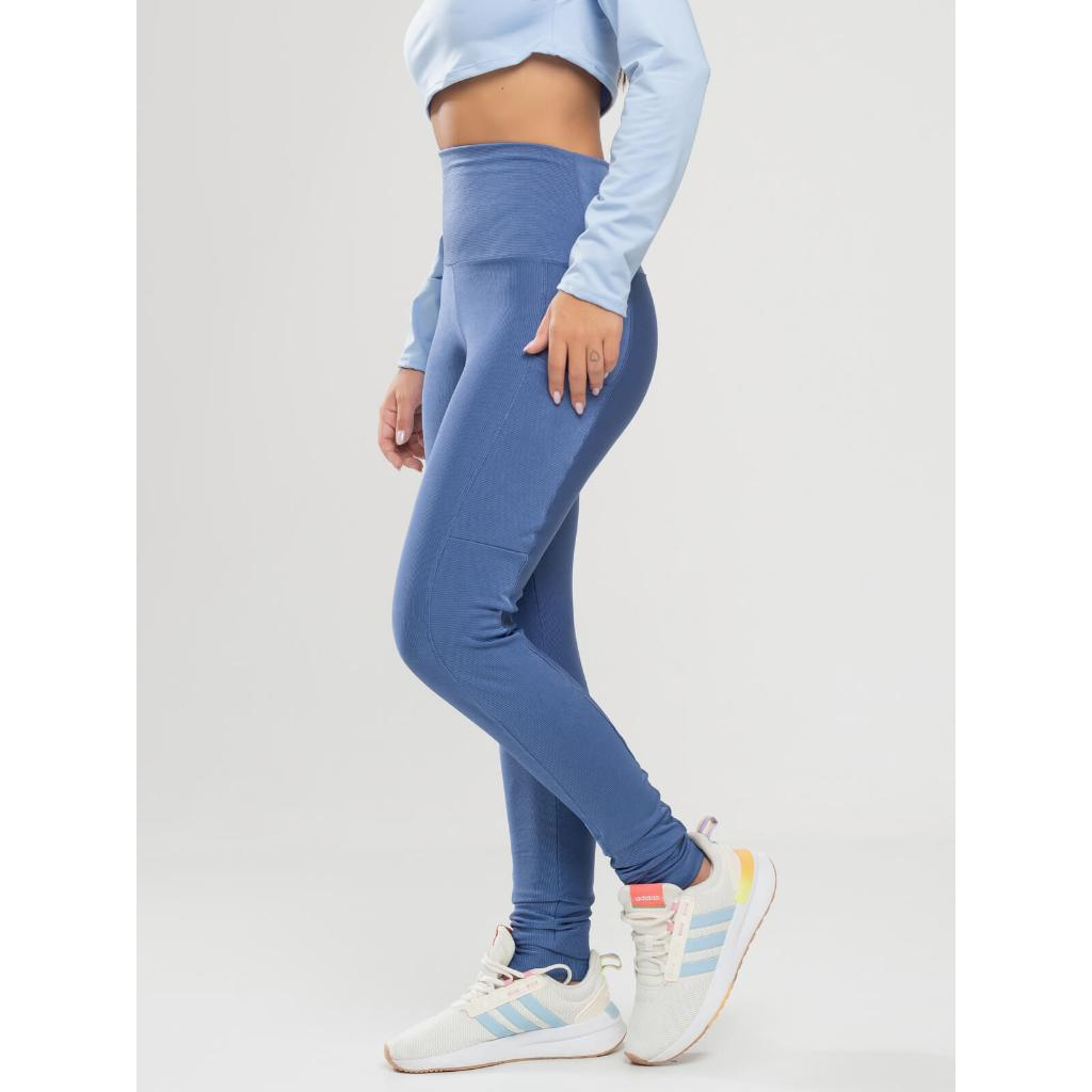 Calça Legging Feminina Vicbela Canelada com Bolsos Laterais – Moda Fitness Academia - Imagem 4