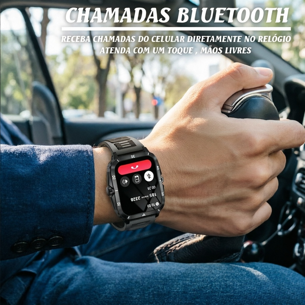 Smartwatch Esportivo WT02 3ATM – Relógio Inteligente com Tela 1.96”, Bateria 430mAh e Monitoramento de Saúde - Imagem 3