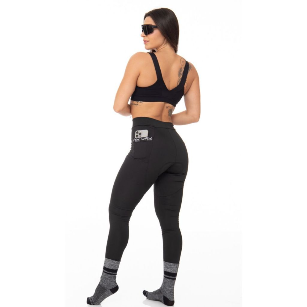 Conjunto de Ciclismo Feminino WAY – Camisa Slim Manga Curta + Calça com Forro em Gel - Imagem 4