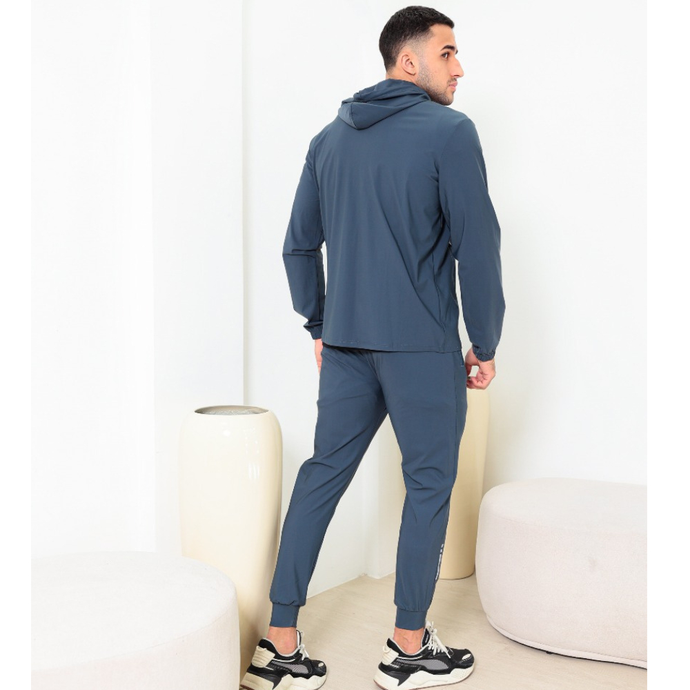Conjunto Masculino Fitness Academia – Casaco com Capuz e Calça Jogger Slim Fit - Imagem 5