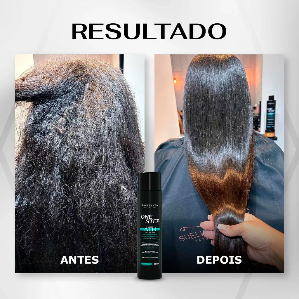Kit Progressiva One Step Rubelita Professional 1L + Spray Liso Mágico 200ml – Sem Formol | Alinhamento, Hidratação, Brilho e Controle do Frizz - Imagem 4