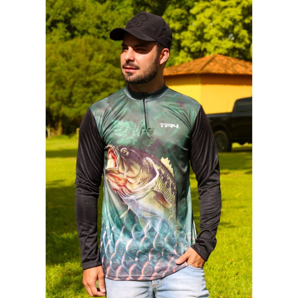 Kit 2 Camisetas de Pesca Masculinas Manga Longa com Proteção UV – Camufladas, Dry Fit e Esportivas - Imagem 5