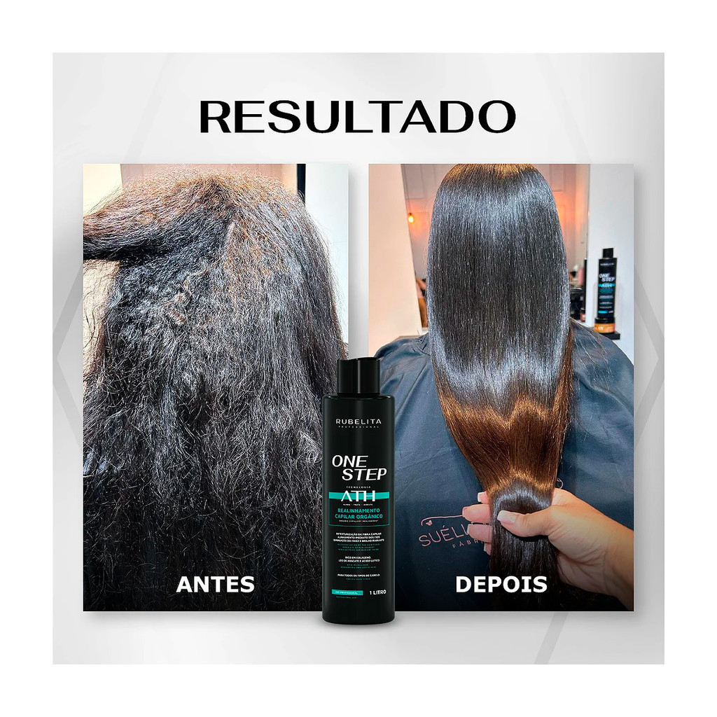 Kit Progressiva One Step Rubelita Professional 1L + Spray Liso Mágico 200ml – Sem Formol | Alinhamento, Hidratação, Brilho e Controle do Frizz - Imagem 5