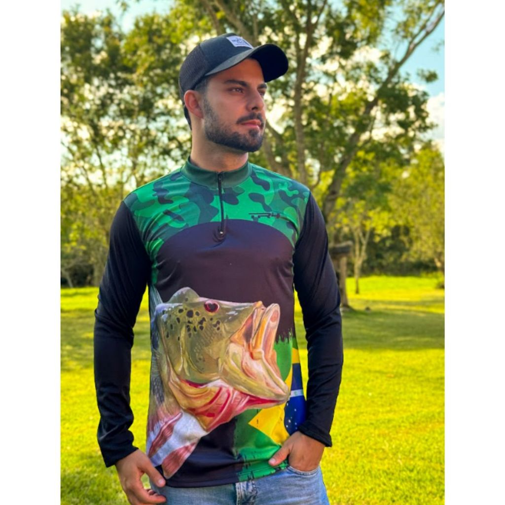 Kit 2 Camisetas de Pesca Masculinas Manga Longa com Proteção UV – Camufladas, Dry Fit e Esportivas - Imagem 6