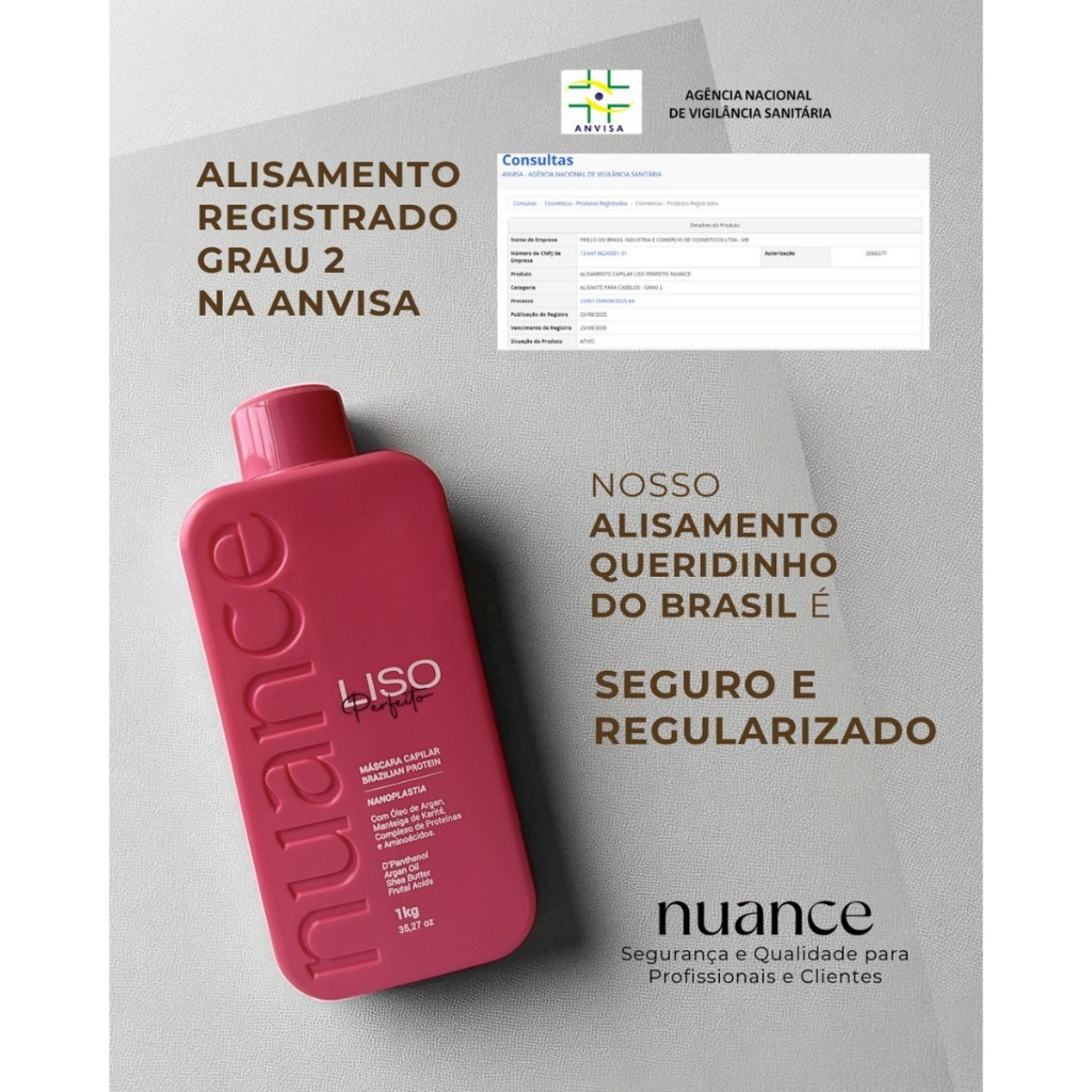 Alinhamento Capilar Nuance Professional Progressiva Liso Perfeito 400g - Imagem 6