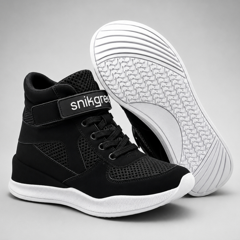 Tênis Bota Feminina Academia Confortável Botinha Casual Nobuck Ultra Leve Platafoma Interna - Imagem 6