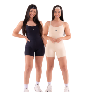 Kit 2 Macaquinhos Fitness Femininos Urbativa Fitness – Poliamida com Elastano, Forrados e Zero Transparência