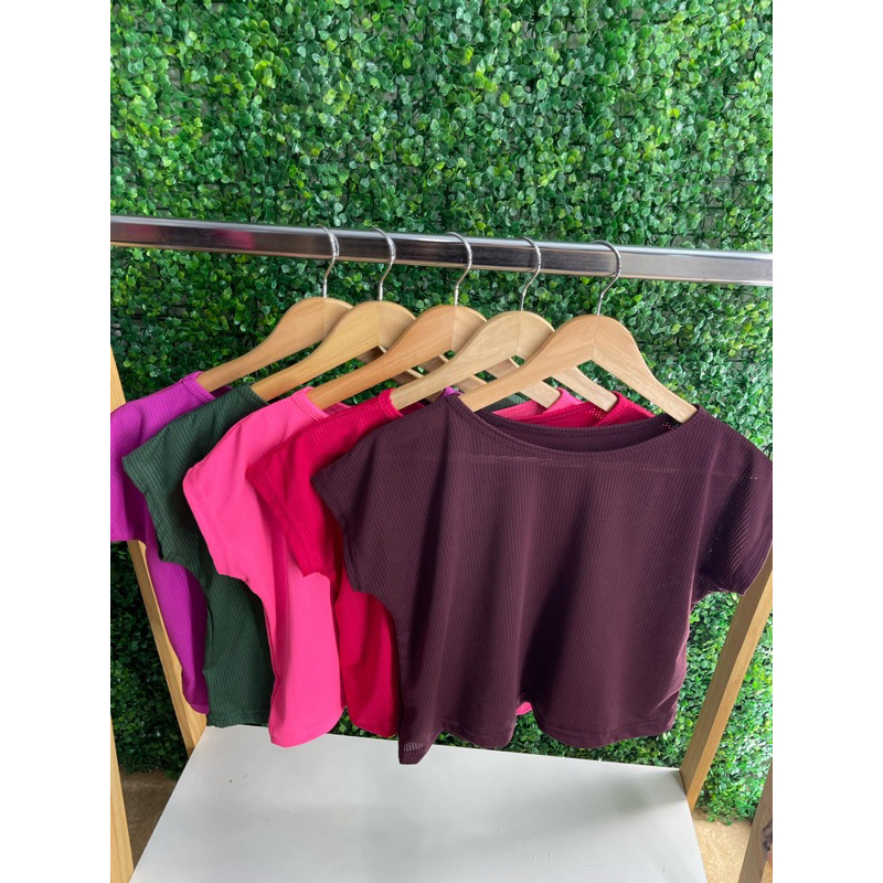 Blusa Cropped Dry Fit Feminina Salu Modas – Manga Curta, Confortável para Academia, Crossfit e Treino - Imagem 7