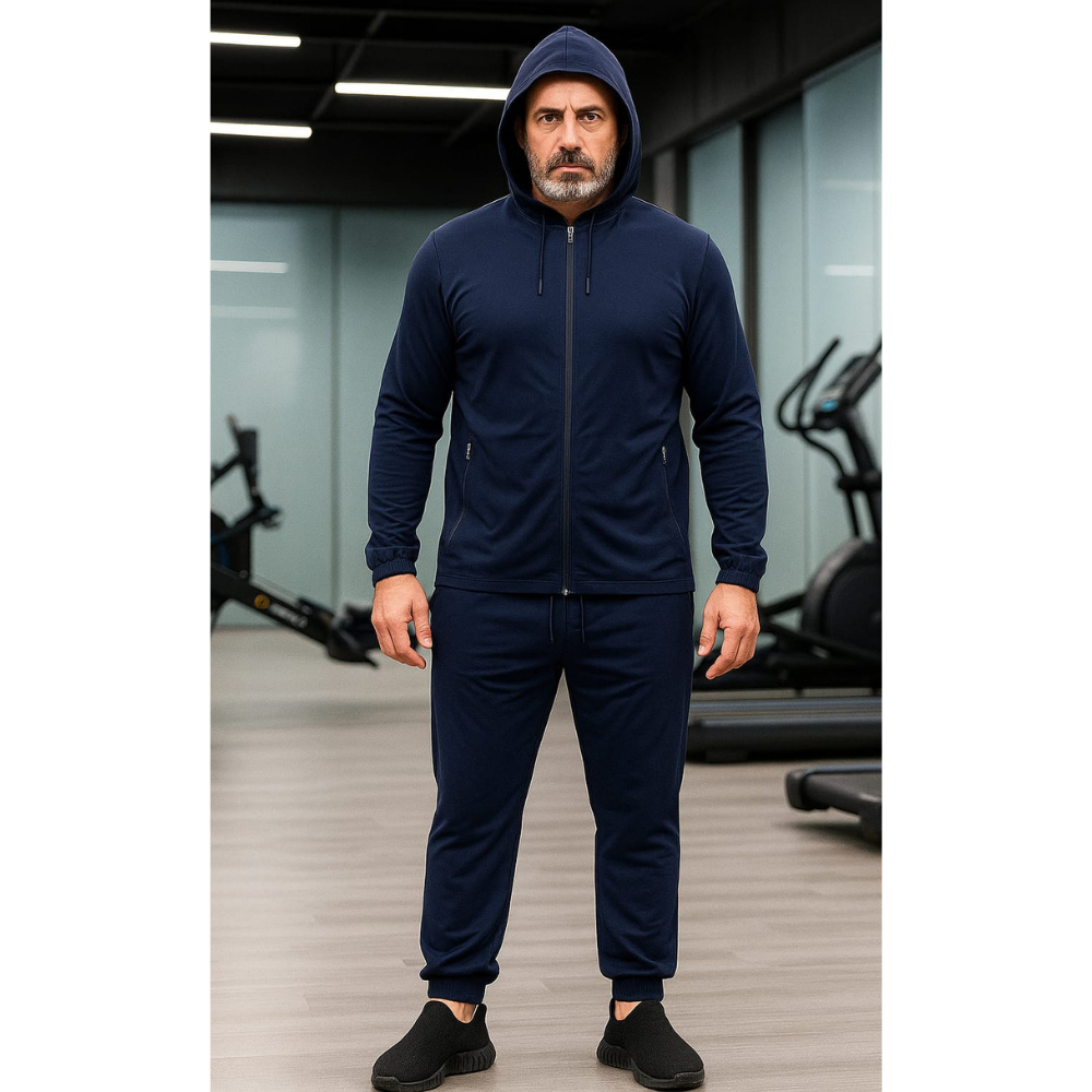 Conjunto Masculino Fitness Academia – Casaco com Capuz e Calça Jogger Slim Fit