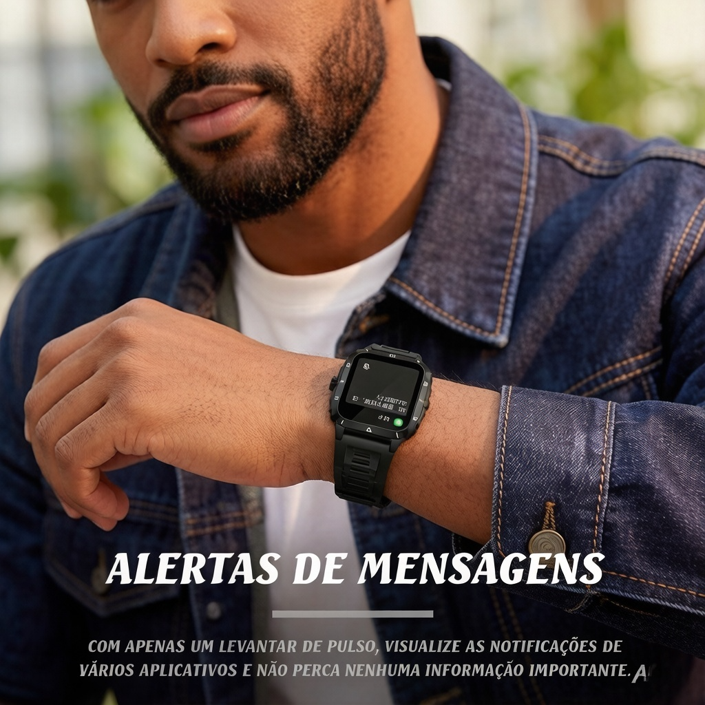 Smartwatch Esportivo WT02 3ATM – Relógio Inteligente com Tela 1.96”, Bateria 430mAh e Monitoramento de Saúde - Imagem 7