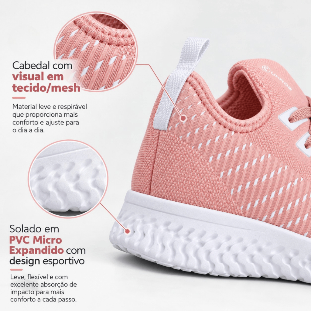 Tênis Meia Feminino Malaysia Collection – Malha Respirável, Leve, Flexível e Confortável - Imagem 4