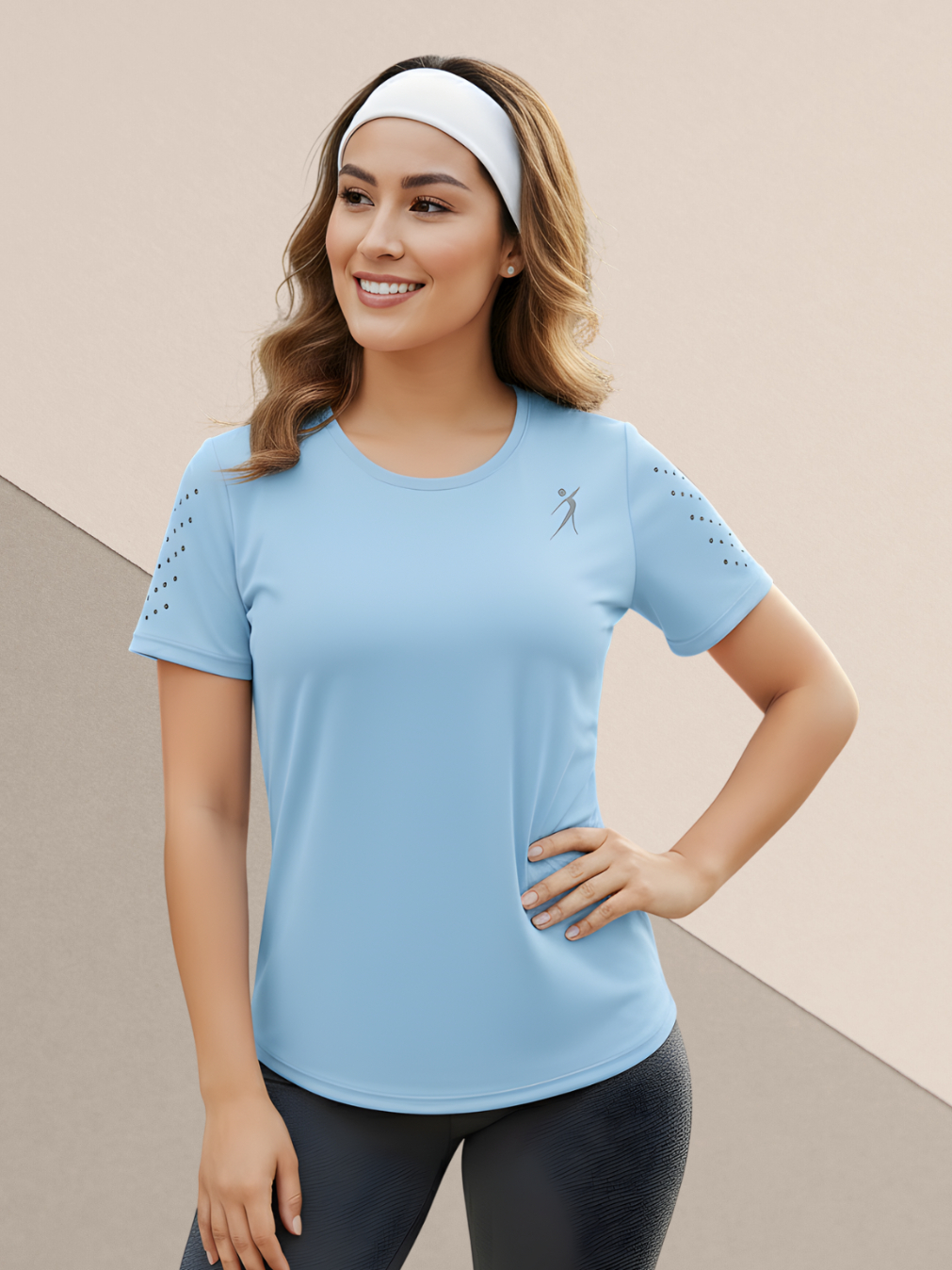 Kit 3 Camisetas Baby Look Femininas Fitness Dry Fit + Faixa de Cabelo – Academia, Corrida e Caminhada - Imagem 8