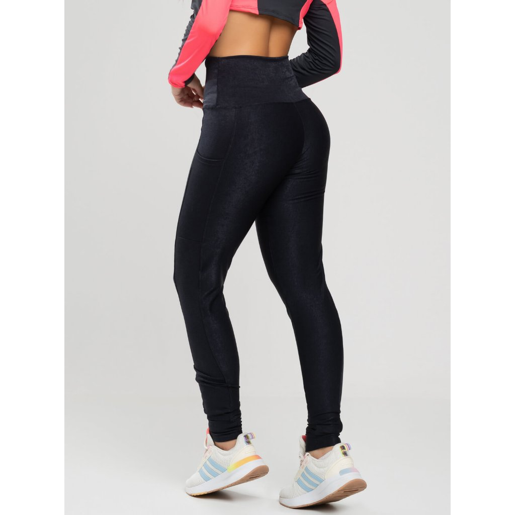 Calça Legging Feminina Vicbela Canelada com Bolsos Laterais – Moda Fitness Academia - Imagem 8