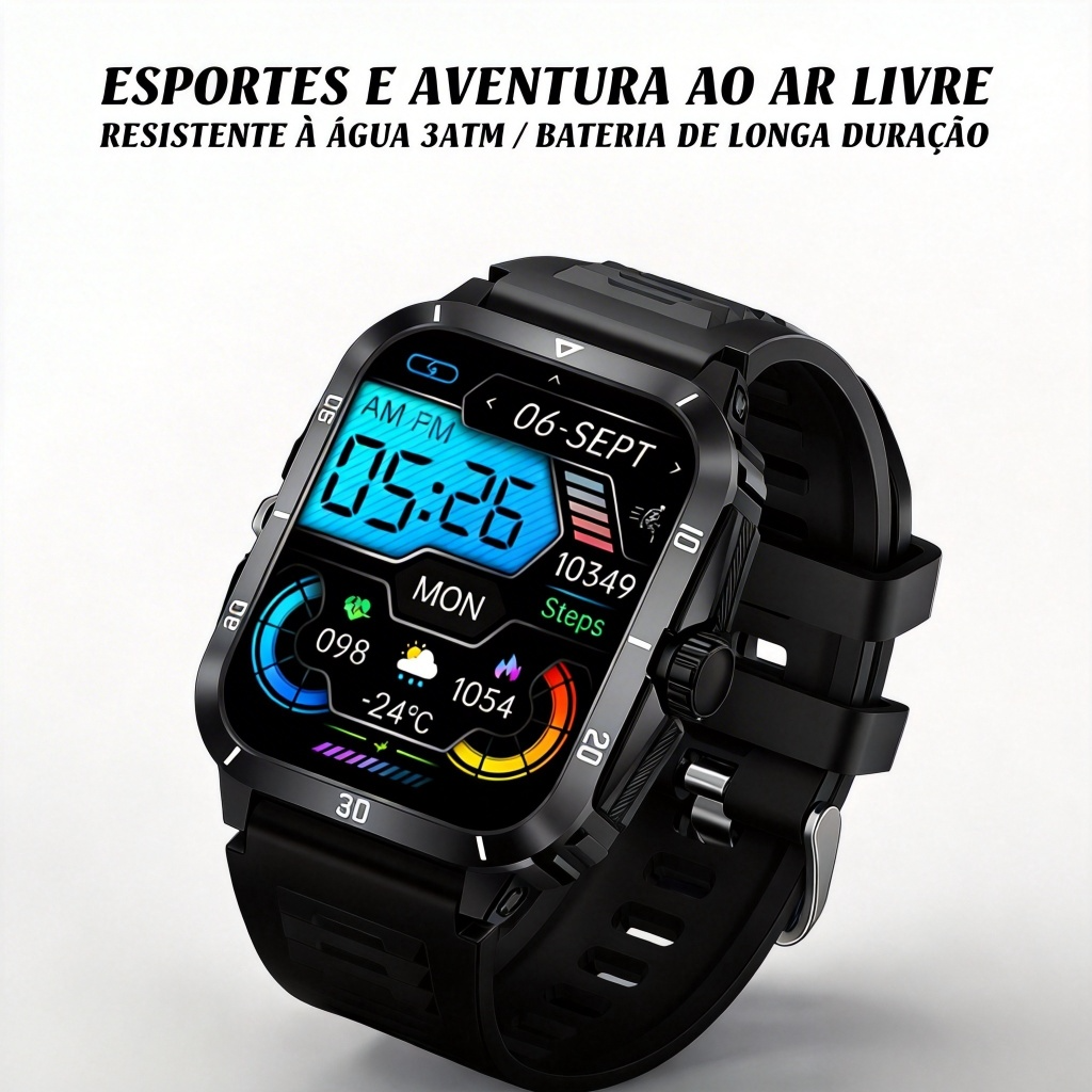 Smartwatch Esportivo WT02 3ATM – Relógio Inteligente com Tela 1.96”, Bateria 430mAh e Monitoramento de Saúde - Imagem 9