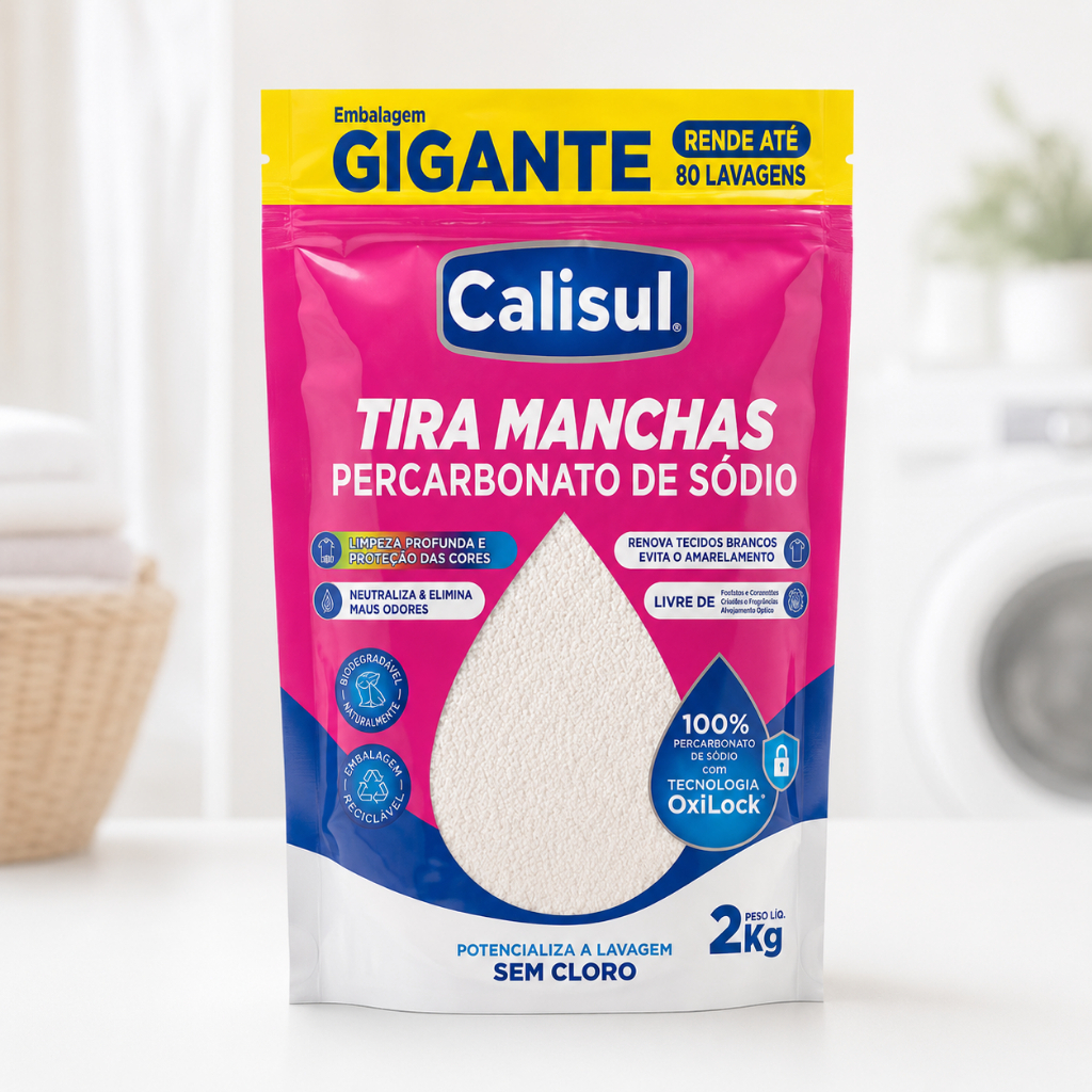 Percarbonato de Sódio 100% Puro Limpeza Em Geral Tira Manchas Roupas Brancas 500g/1kg /2kg